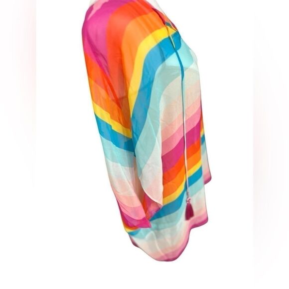 TRINA TURK SZXS/S SOBE RAINBOW STRIPED PULLOVER TOP - Picture 5 of 11